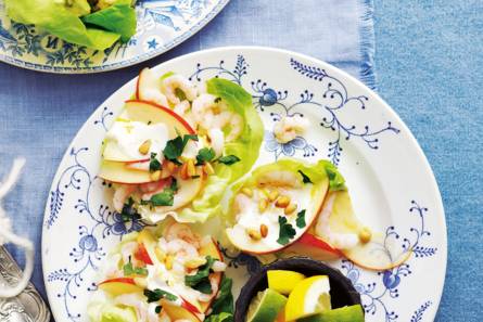 IJsgarnalencocktail met appel