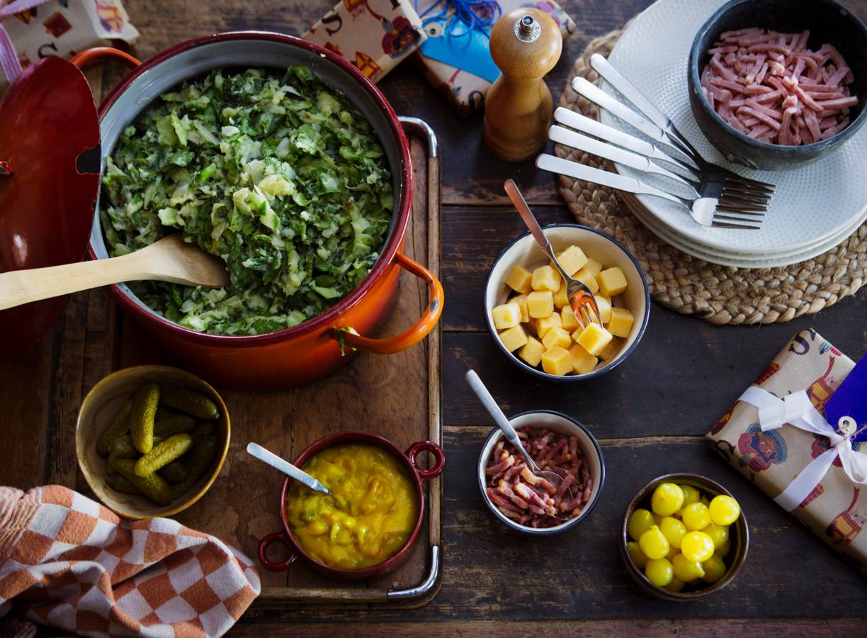Vegetarische andijviestamppot