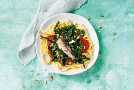 Pikante pasta met sardine