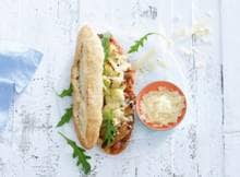 'T is net een burger, maar dan op z'n Italiaans.