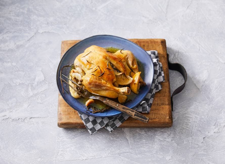 Hele kip met citroen & rozemarijn