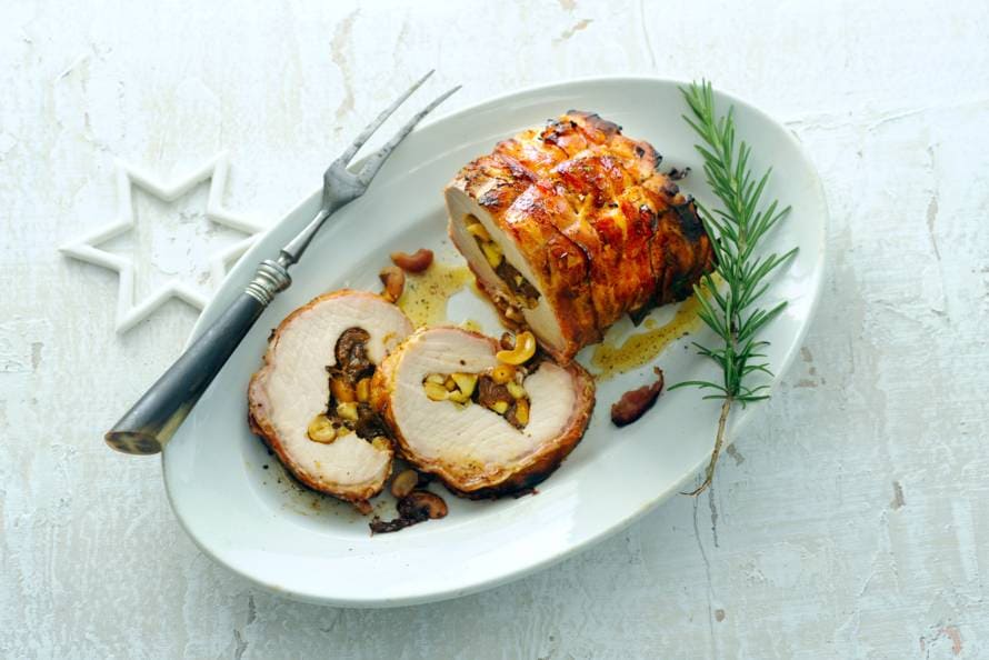 varkensfiletrollade in oven