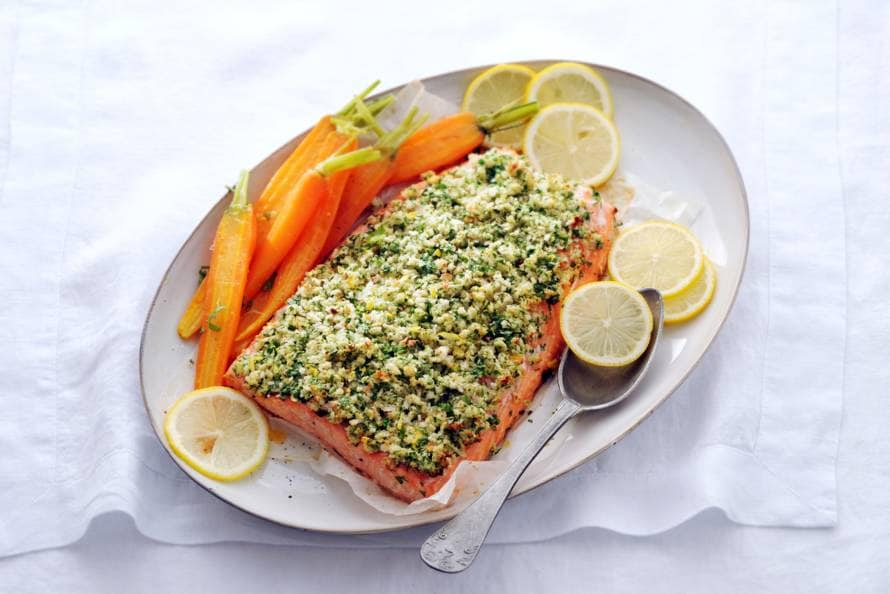 Zalm met kruidenkorst - Recept - Allerhande - Albert Heijn