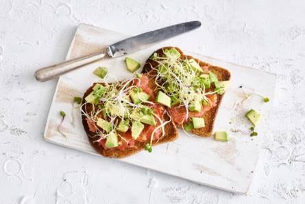 Volkorentoast met avocado