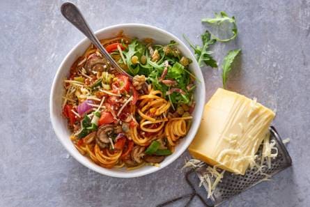 Verse spaghetti met groentesaus