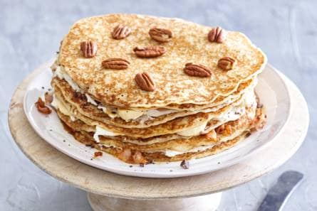 Pannenkoekentaart met pancetta