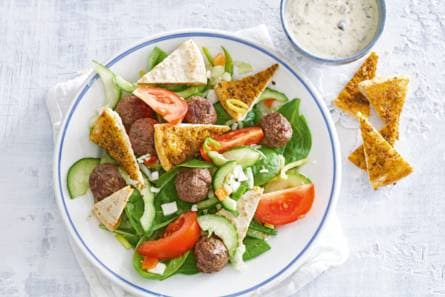 Maaltijdsalade met Turkse balletjes