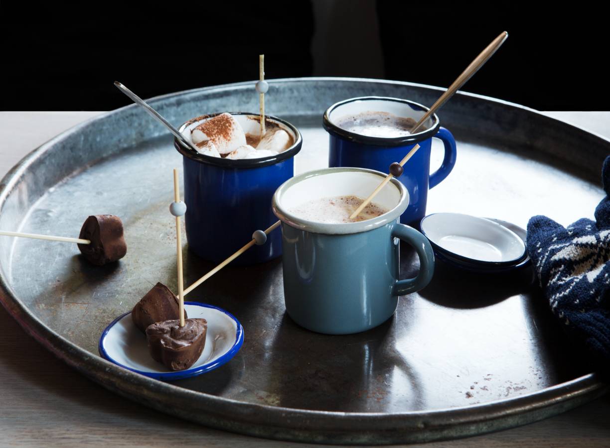 Zelfgemaakte chocolademelk