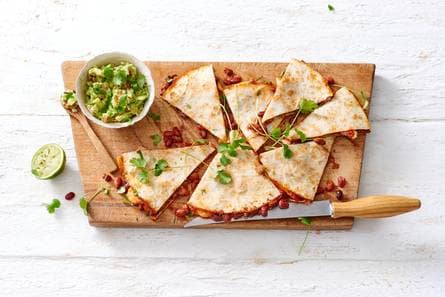 Quesadilla’s met garnalen en guacamole