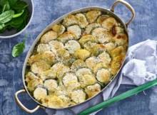 Een gratin met aardappelen én courgette.