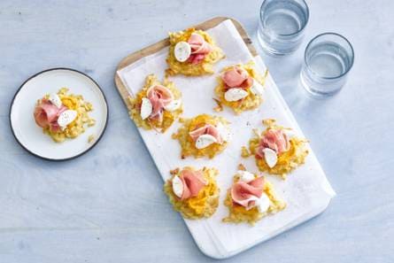 Röstihapje met pompoenhummus