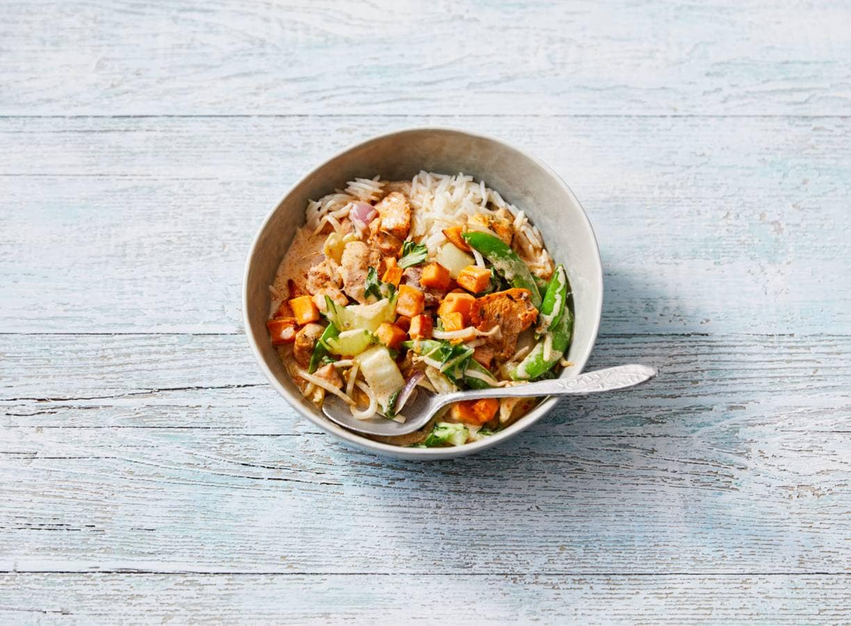 Zoete-aardappelcurry