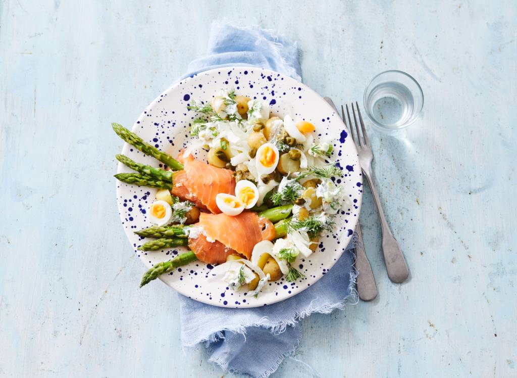 Asperges met zalm