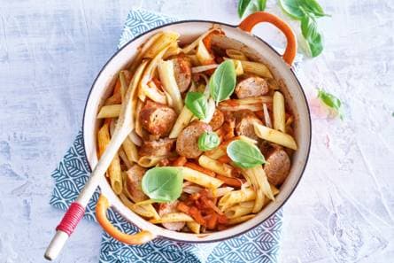 Penne met hartige venkel-pancettasaus