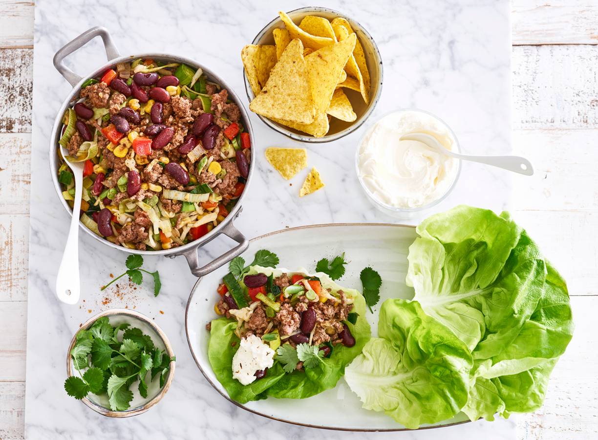 Slawraps met Mexicaanse groente