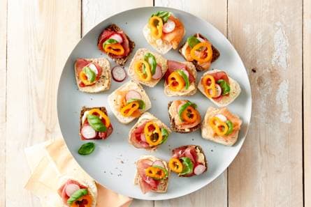 Brunchbroodjes met snackgroente