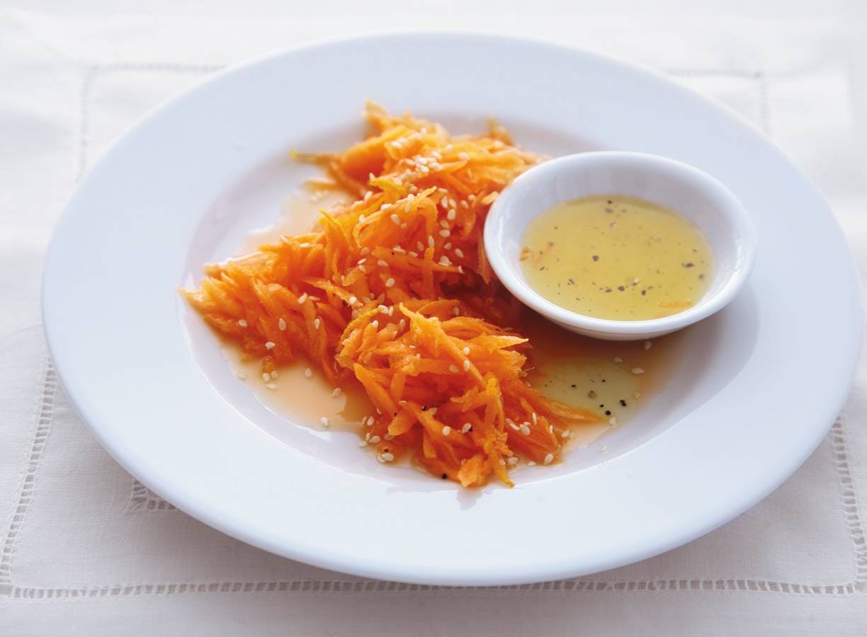 Wortelsalade met sinaasappel en honing