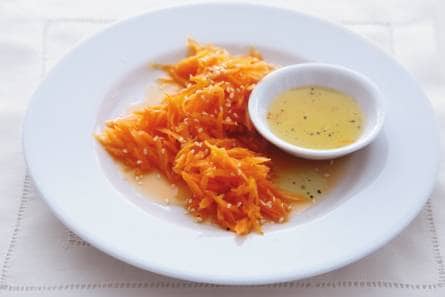 Wortelsalade met sinaasappel en honing