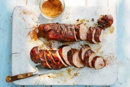 Ge­gril­de var­kens­haas met BBQ-rub