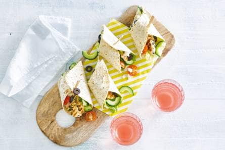 Griekse tortilla's met kip
