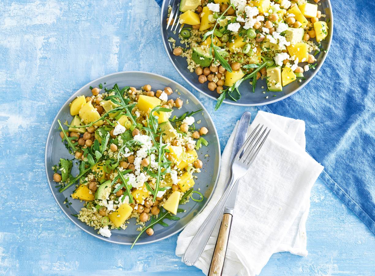 Kikkererwtensalade met mango