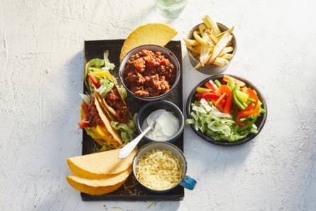 Taco's met vegagehakt en babymais