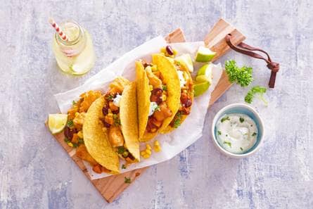 Mexicaanse taco's met vis en zoete aardappel