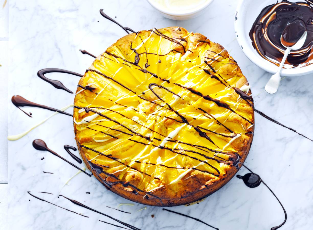 Mango-chocoladetaart