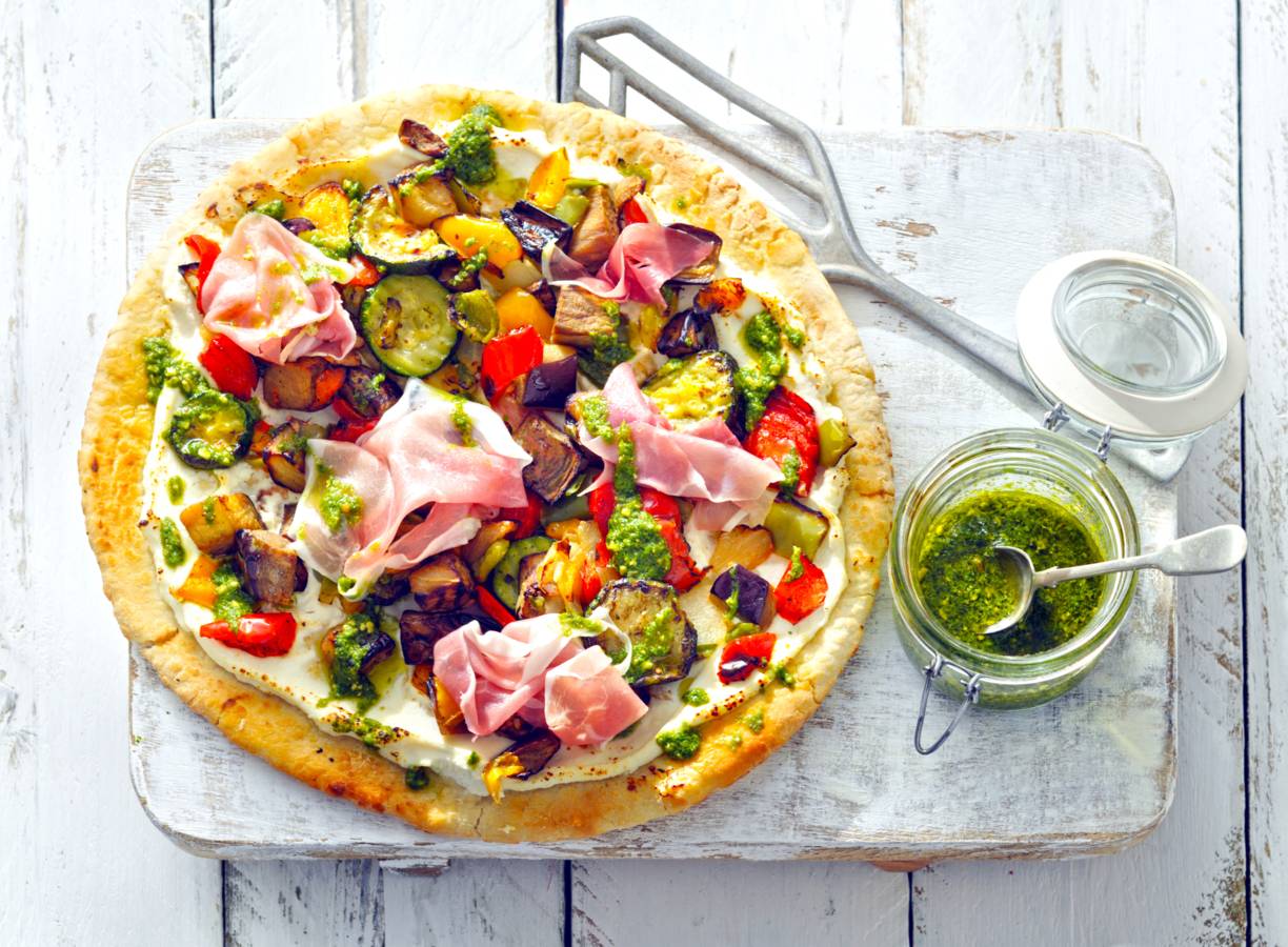 Pizza met diepvriesgroente