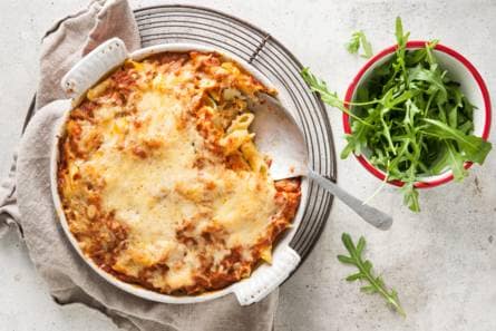 Pasta uit de oven met courgette