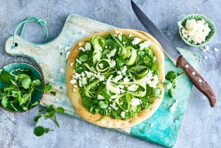 Groene courgettepizza