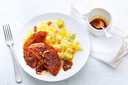 Zigeunerschnitzels met stamppotje