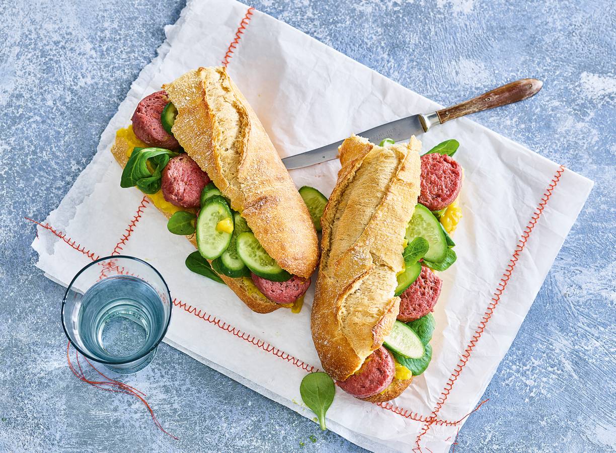 Baguette ossenworst met piccalilly