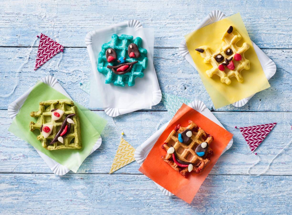 Gekleurde kidswafels
