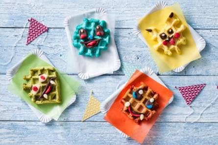 Ge­kleur­de kids­wa­fels