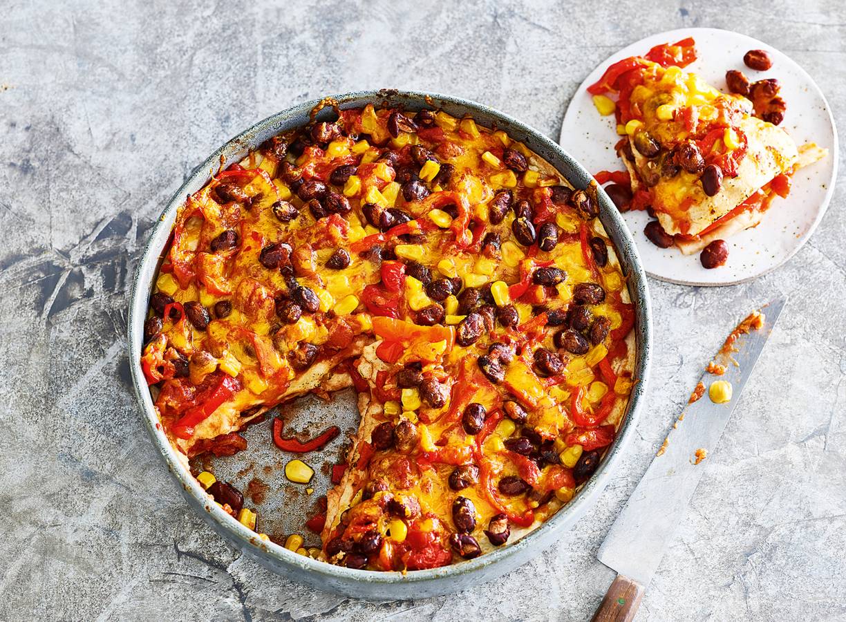 Vegetarische lasagne met kidneybonen
