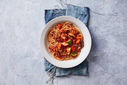 Spaghetti bolognese met gehakt en tomatensaus