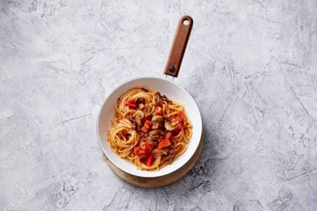 Spaghetti con funghi