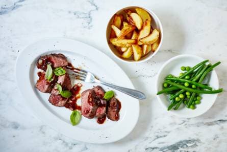 Biefstuk met balsamico-honingsaus