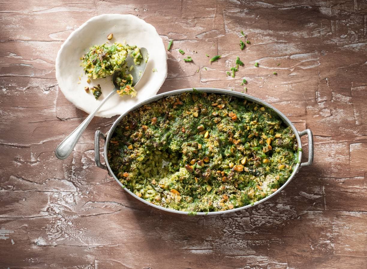 Groene mac and cheese