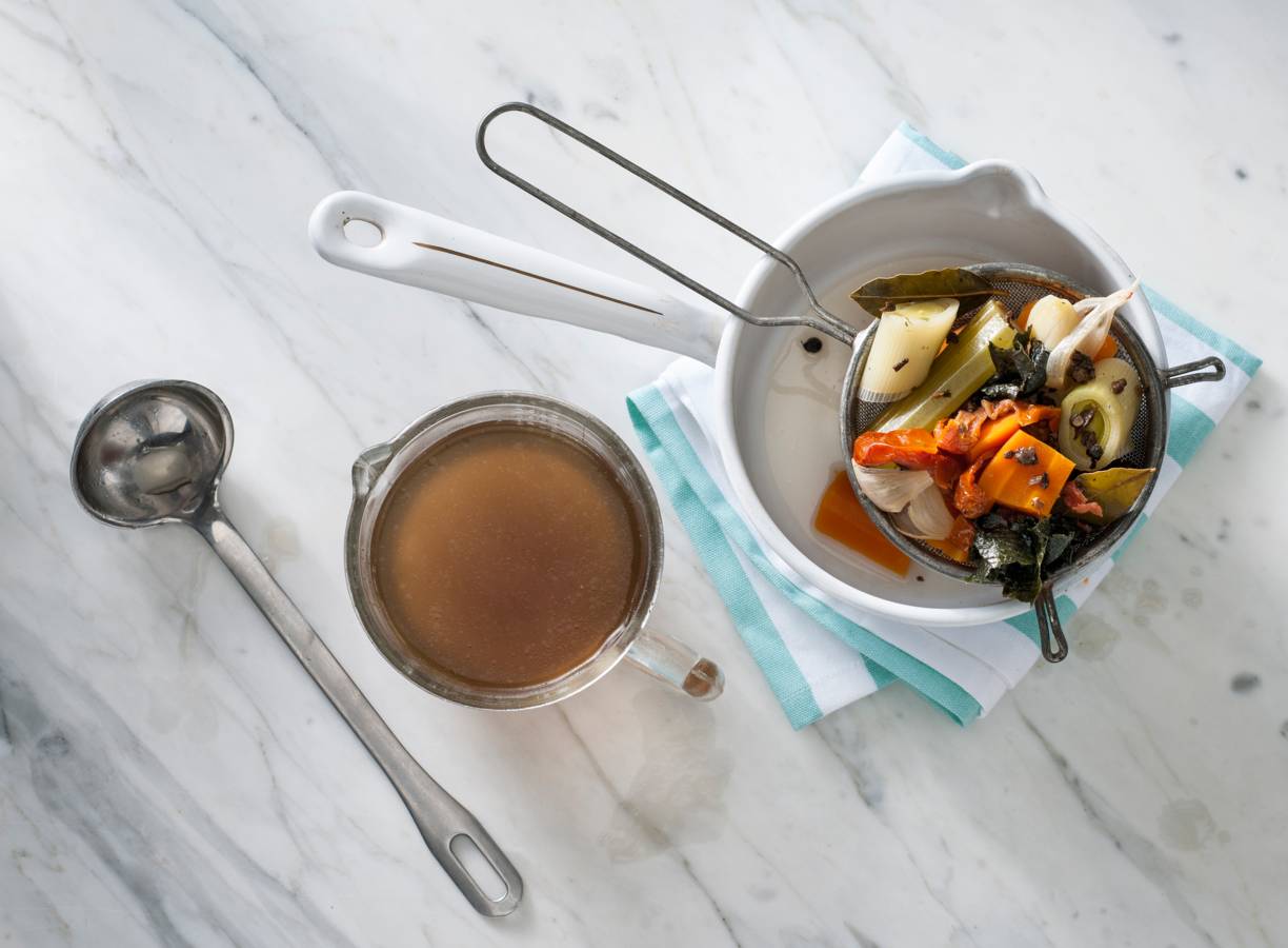 Veganistische bouillon