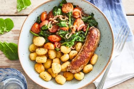 Gnocchi met venkelworst en groenten