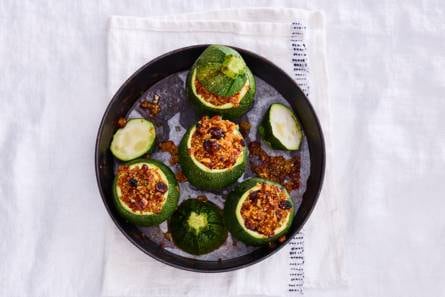 Gevulde bolcourgettes