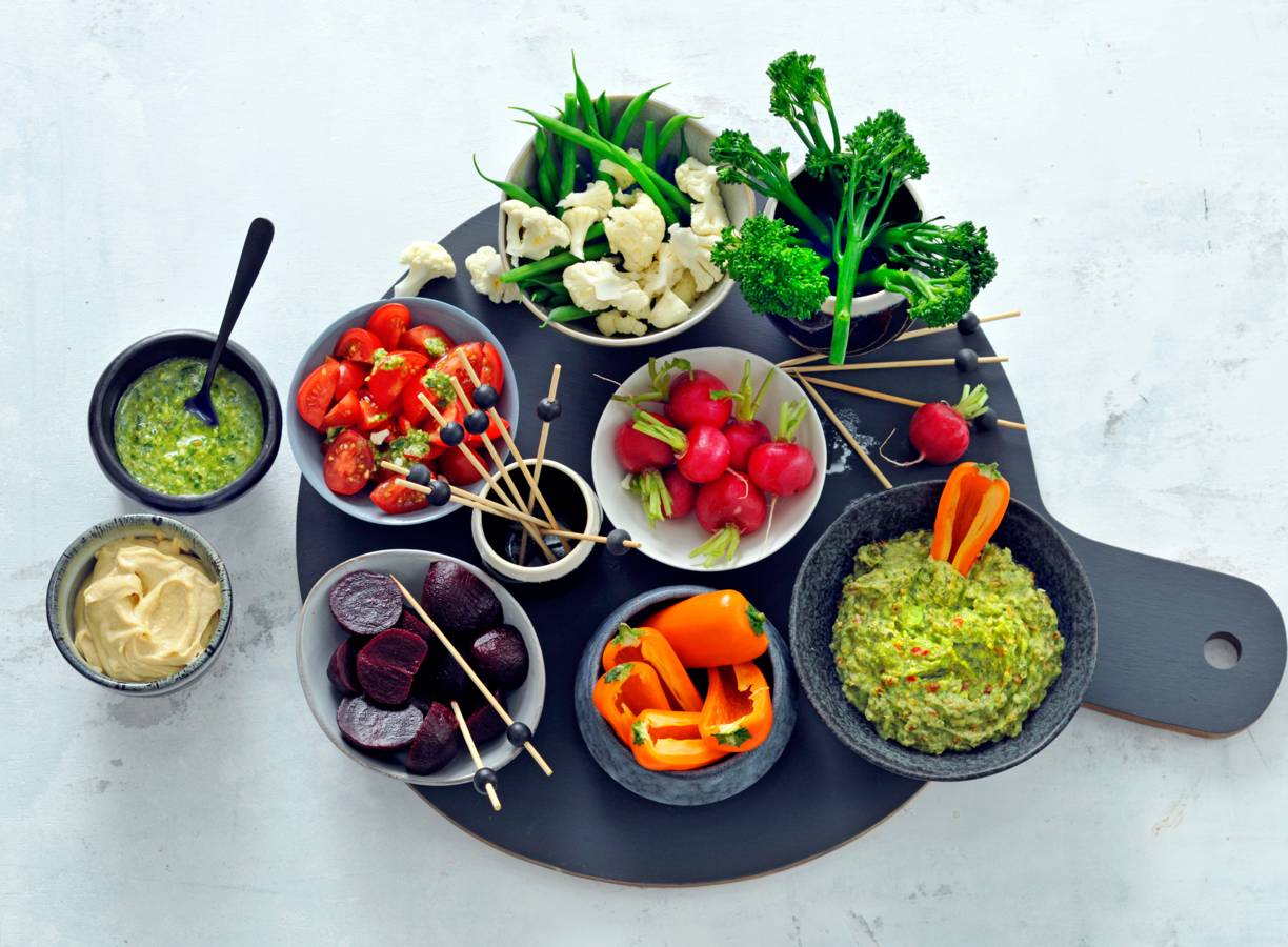 Kleurrijke crudités