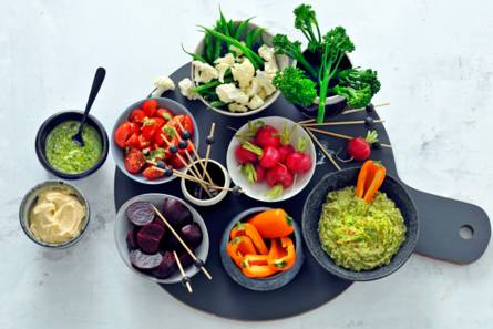 Kleurrijke crudités