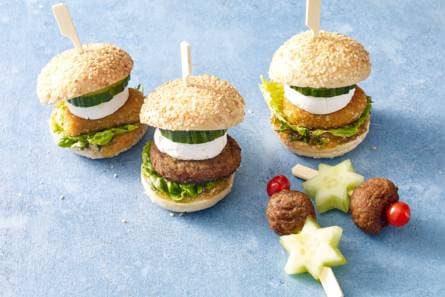 Vega-sliders met geitenkaas en vijgenconfiture