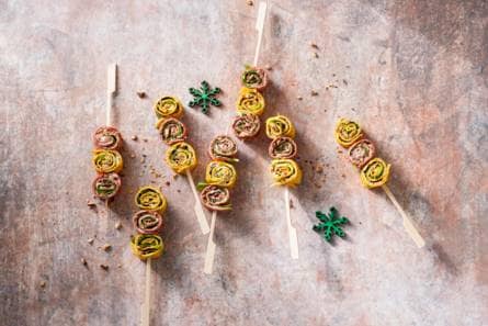Kleu­ren­wraps op een stok­je