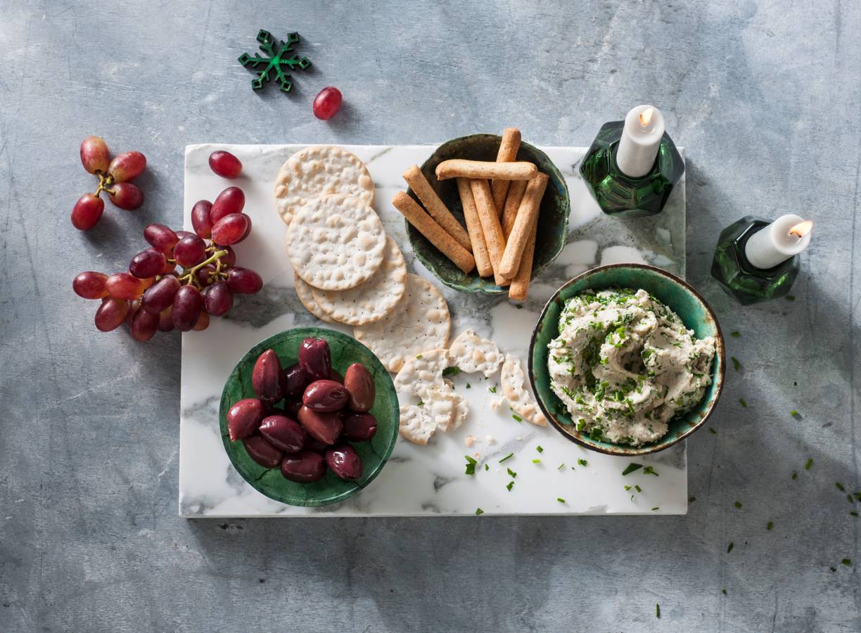 Vegan roomkaas voor de borrel