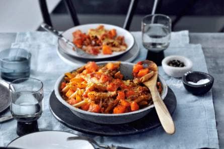 Ovenpasta met pompoen