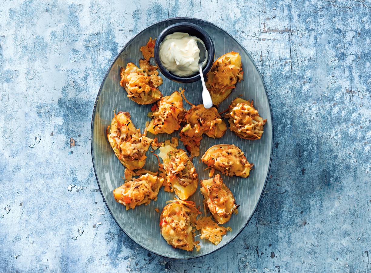 Tuna melt potatoskins